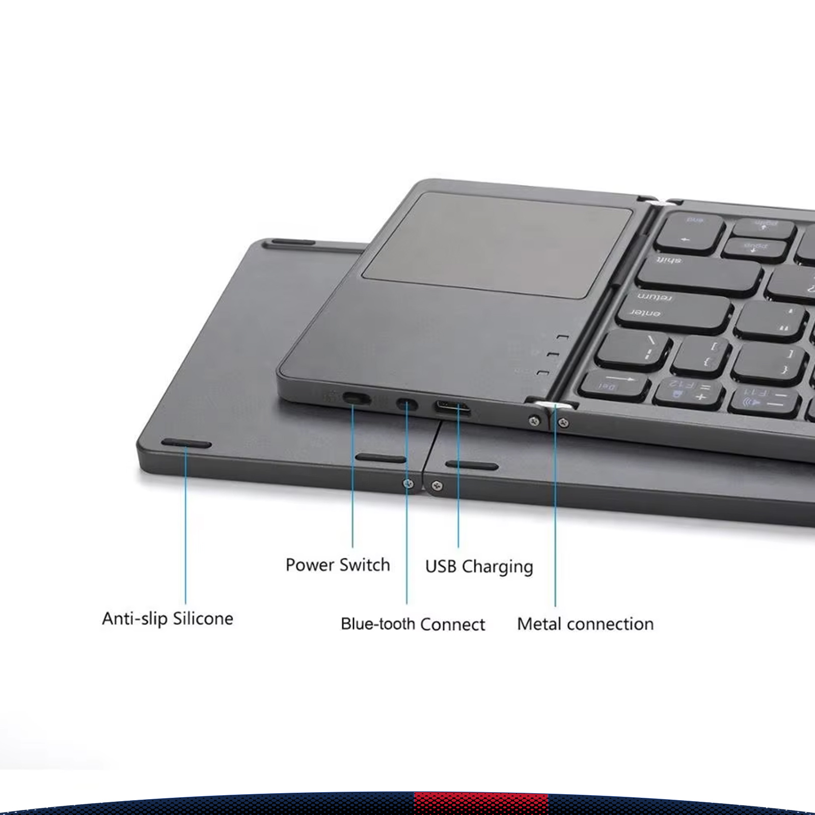 Tri-Fold Bluetooth Keyboard 1