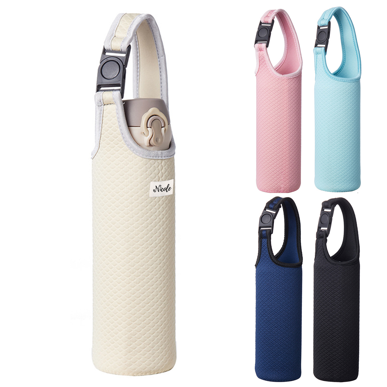 500ml Water Bottle Sleeve Beverage Holder, custom koozie with logo imprint 3