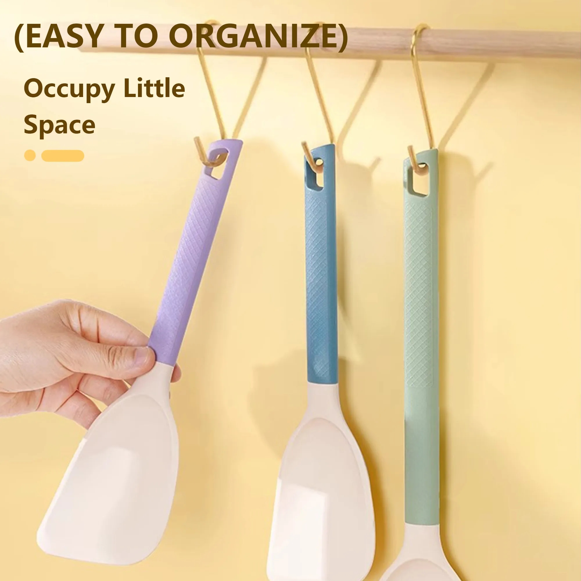 Long Handle Silicone Spatula For Nonstick Pans 2