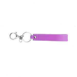 Vibrant Pure Color PVC Keychain Key Ring With Customizable Options 1