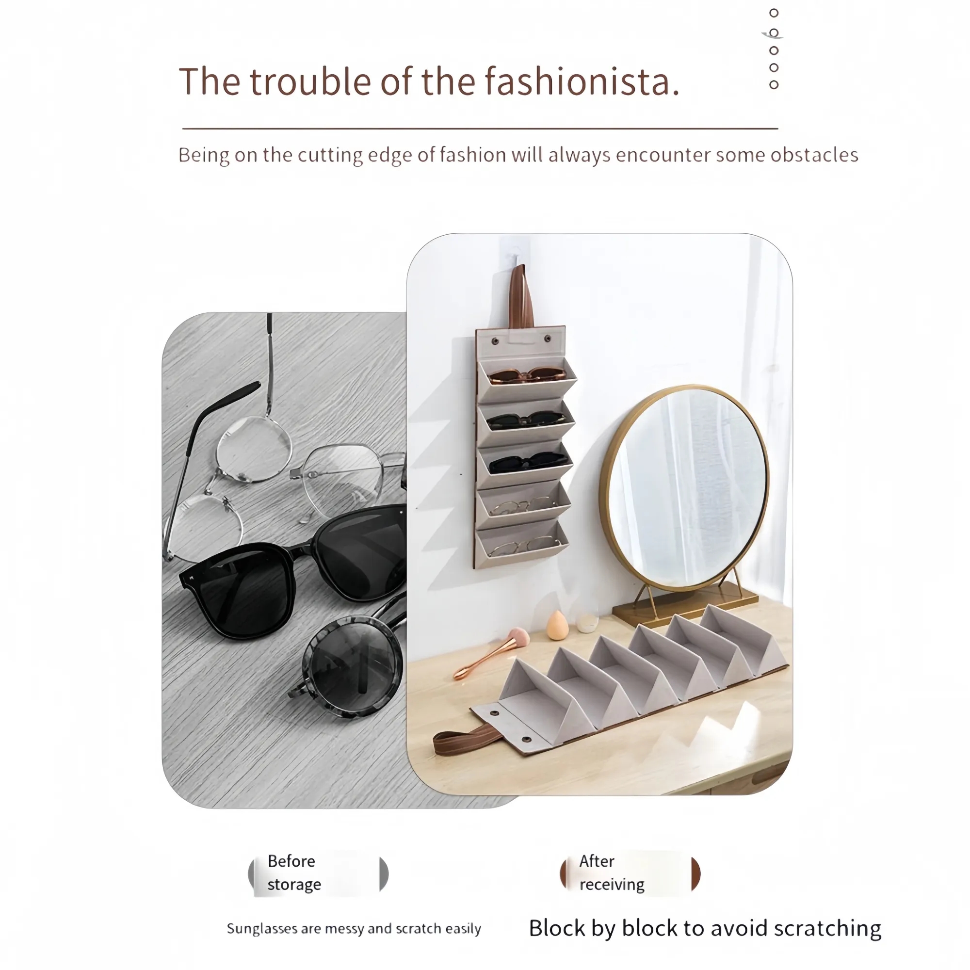 MOQ50 5 Slots Foldable Eyeglasses Case 2