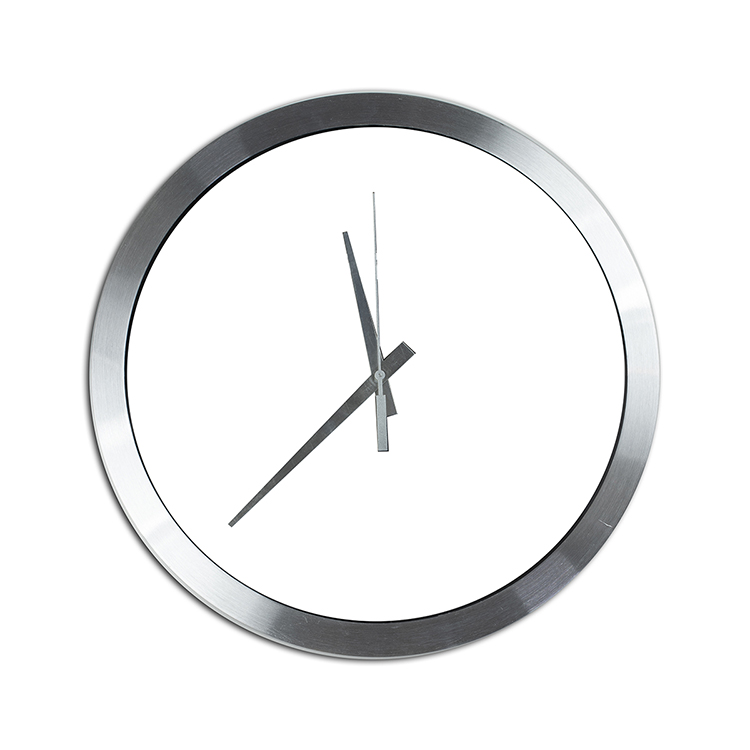 "Bridge" 14" Brushed Metal Wall Clock 2