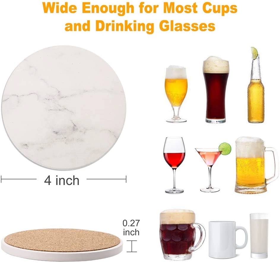 Dolomite Cork Round Absorbent Coaster 3