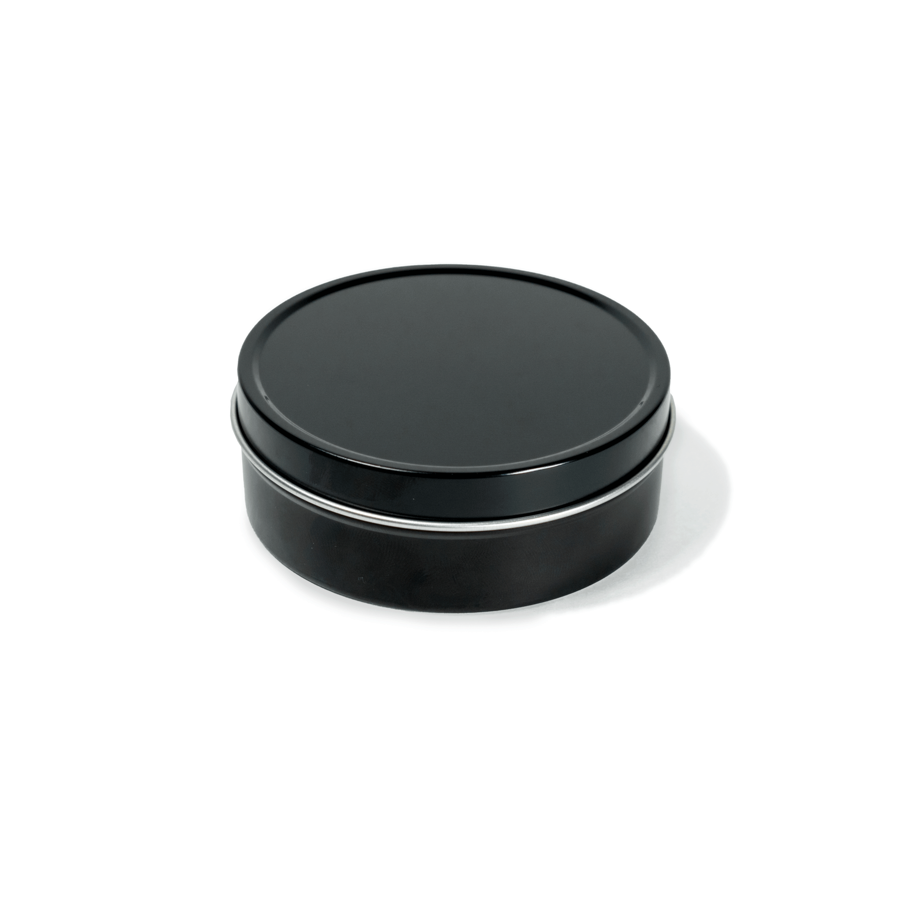 4 oz Tin Travel Candle Black with 4-C Imprint
