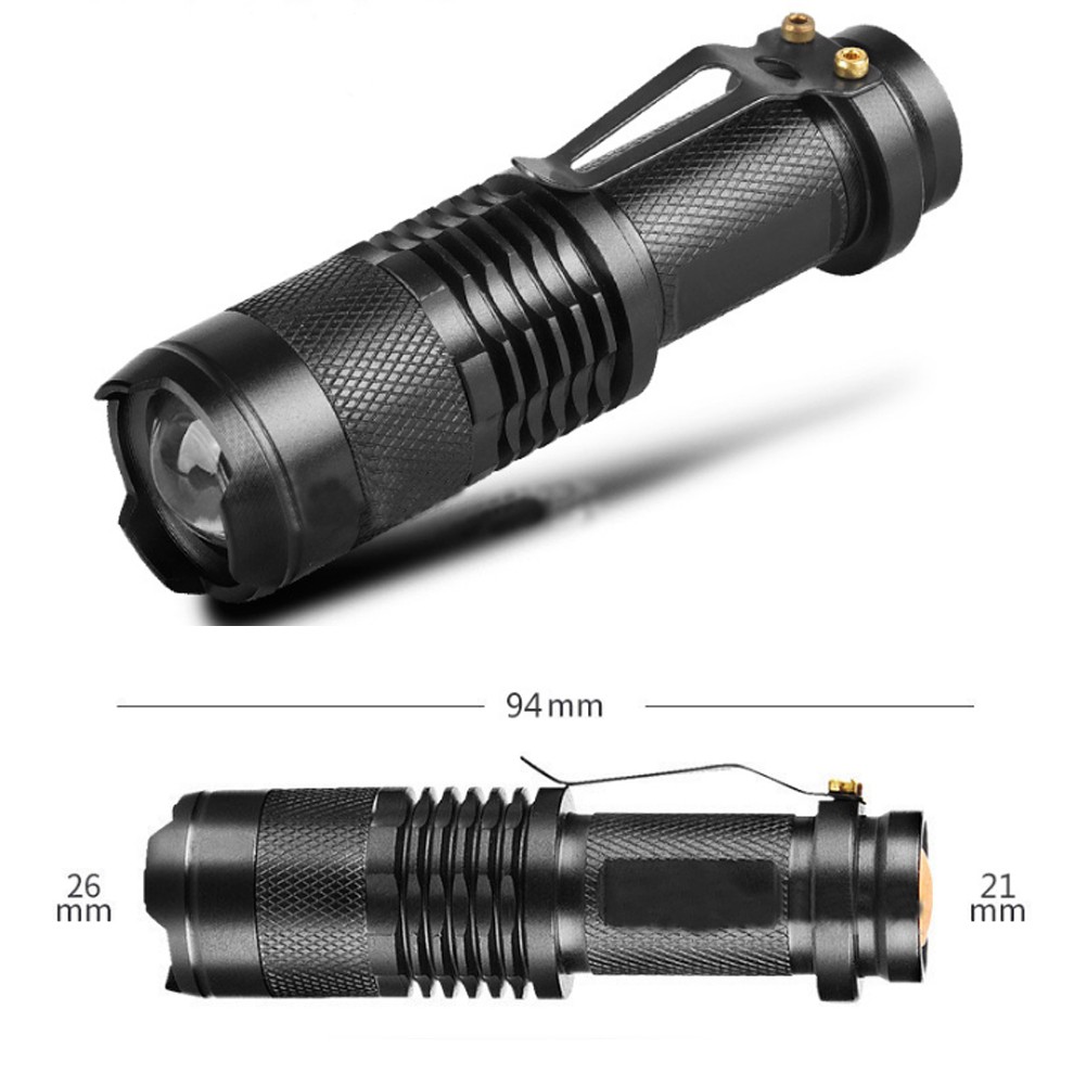 Led Aluminum Pen Flashlight With Pocket Clip 2