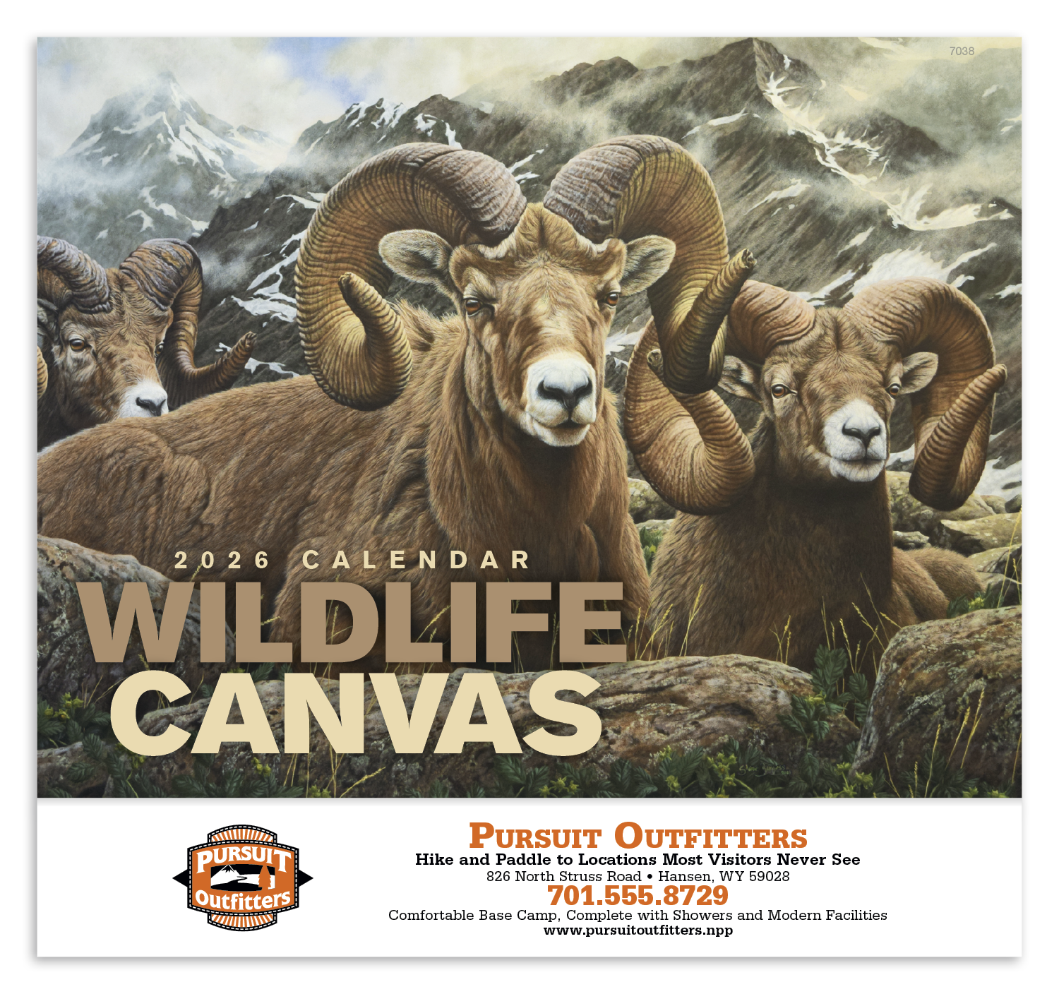 Good Value™ Wildlife Canvas - Stapled Calendar 65