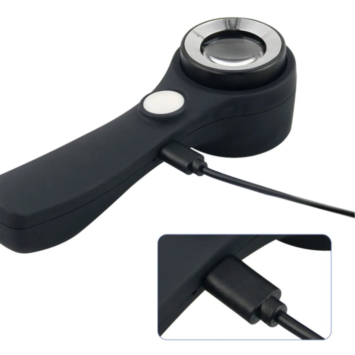 Rechargeable LED Light Handheld Magnifier Magnifying Glass 3