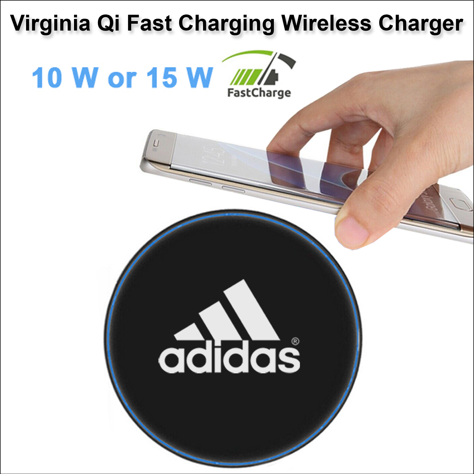 Virginia Qi Wireless Charger 10 Watts Black
