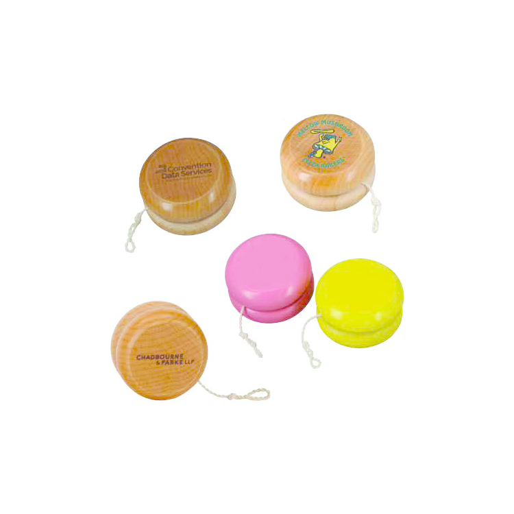 Yo-Yo with Laser Engraving, natural wood 1
