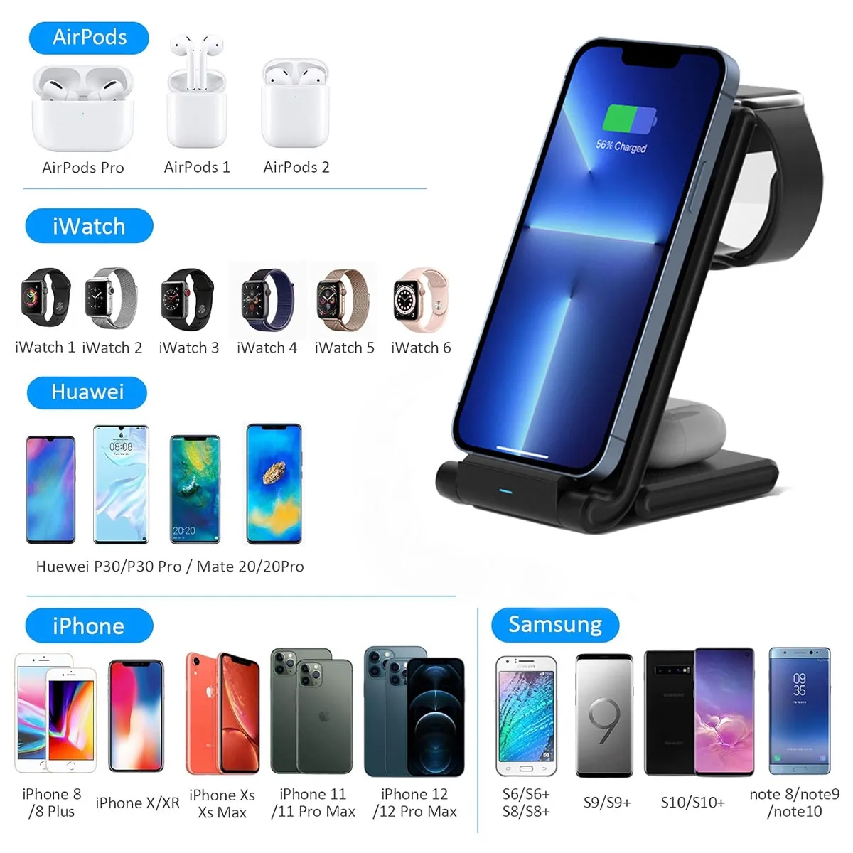 3 in 1 Foldable Wireless Charger Stand 2