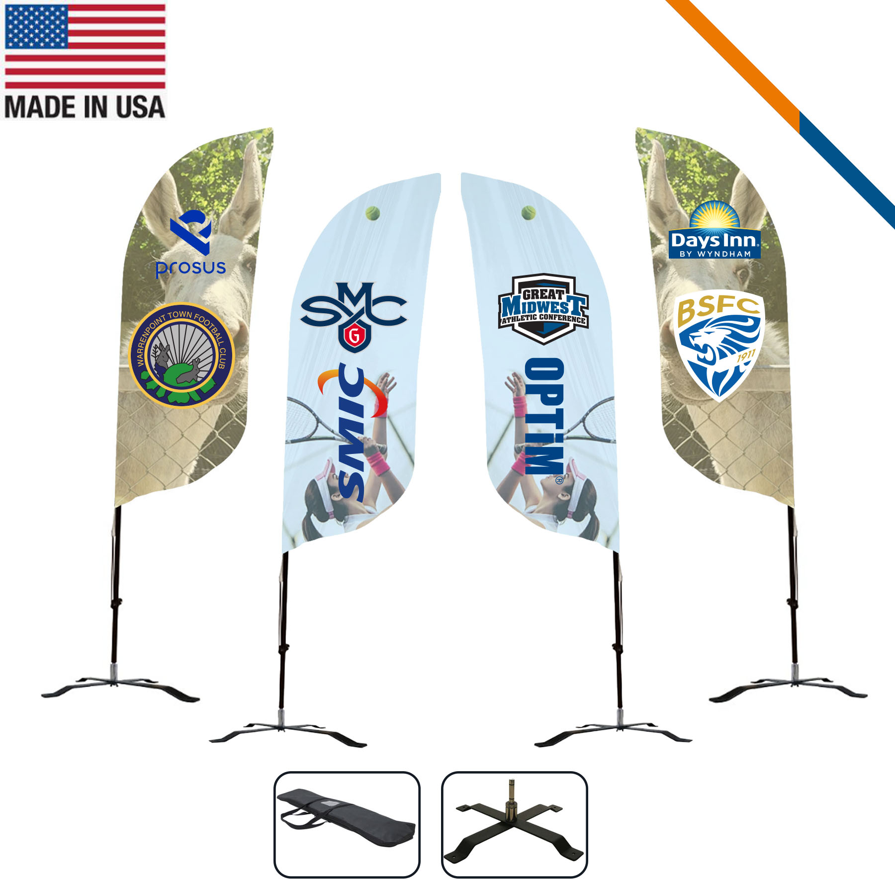 7' Buka Double-Sided Feather Flag 3