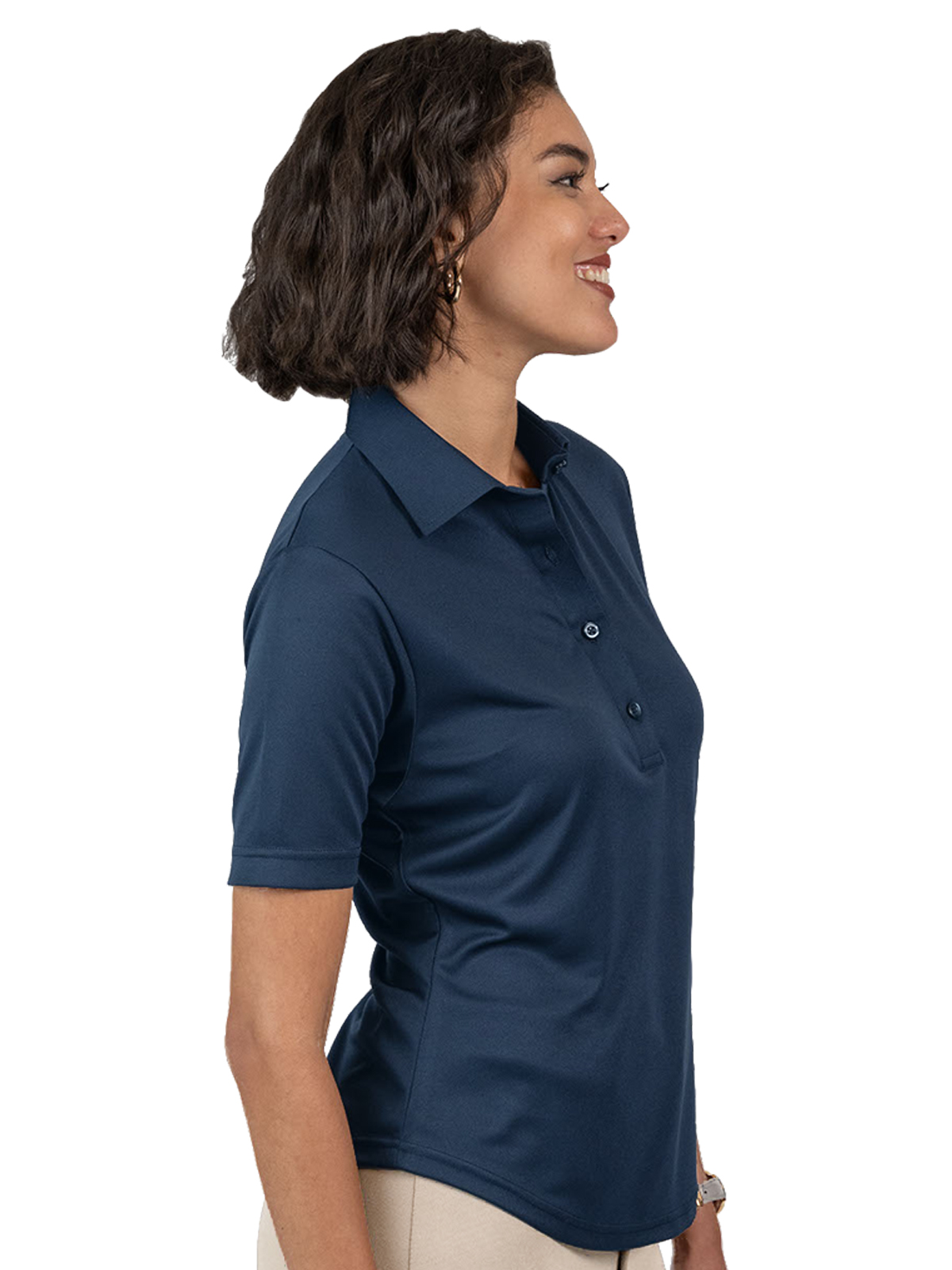 Blue Generation - Women's Pocketless Bonded Collar Dress Polo 4