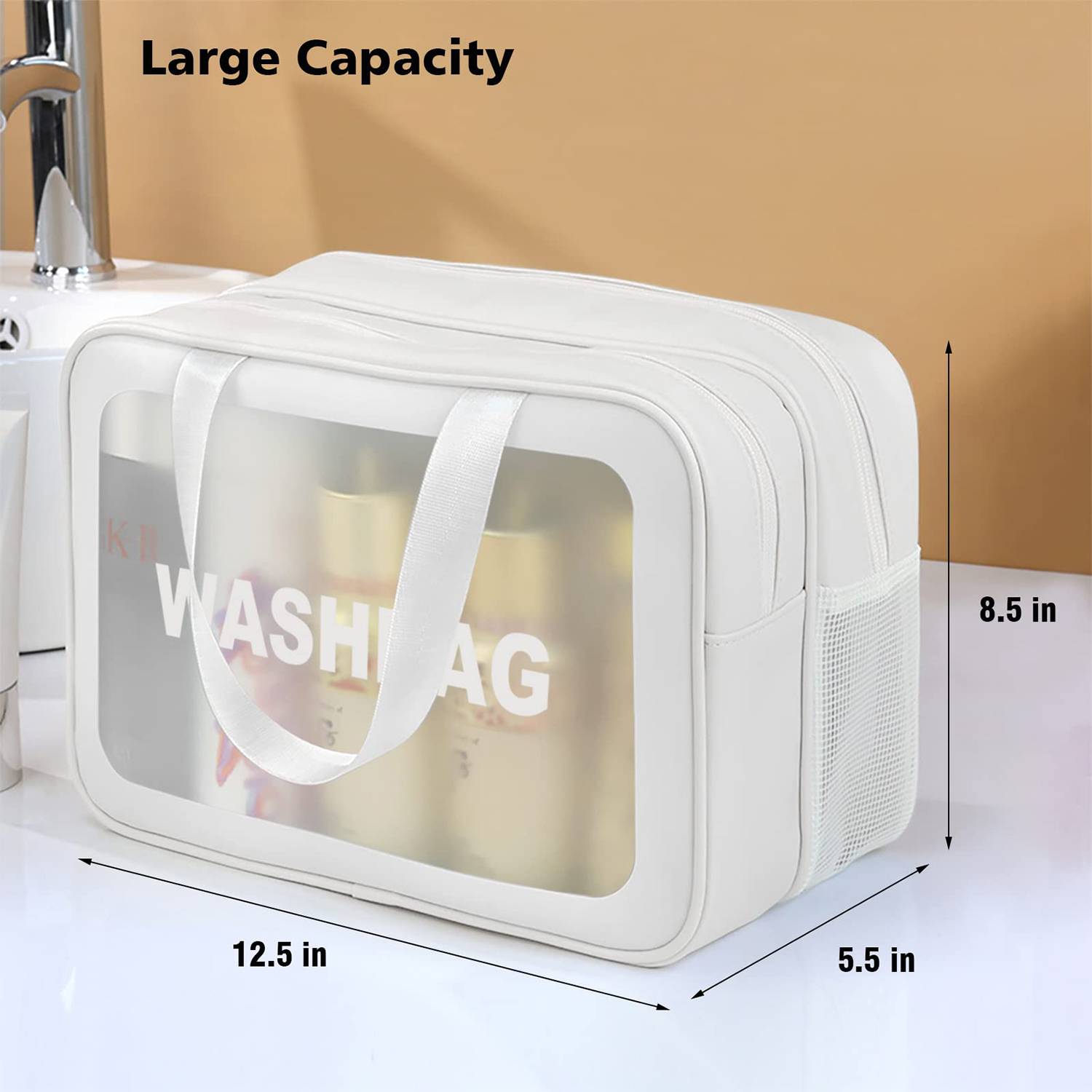 Large Double Compartments Travel Toiletry Bag 13