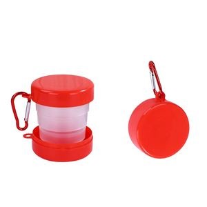 Translucent Plastic Collapsible Cup With Carabiner 18