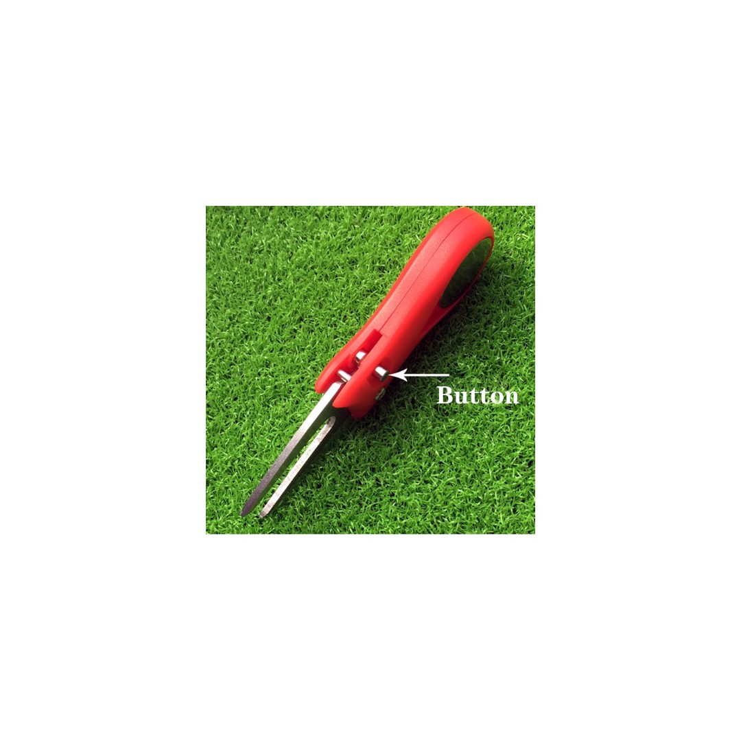 Golf Divot Repair Tool Foldable Stainless Steel Switchblade 2