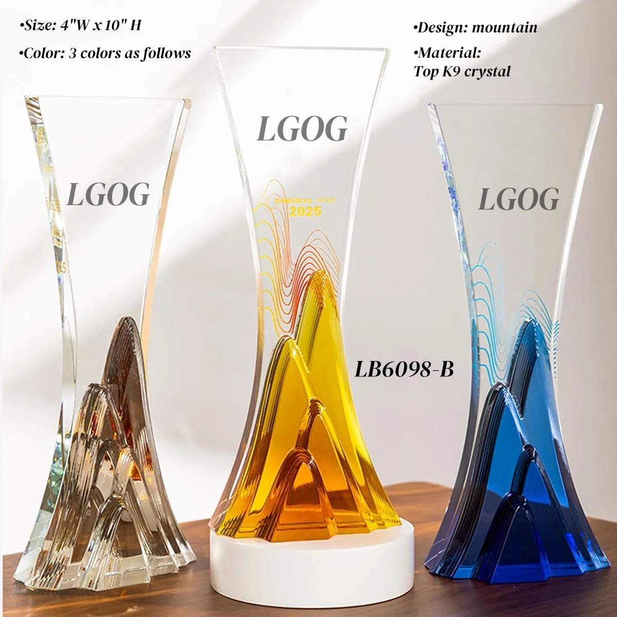 Colorful Crystal Recognition Awards Trophy Plaque 7