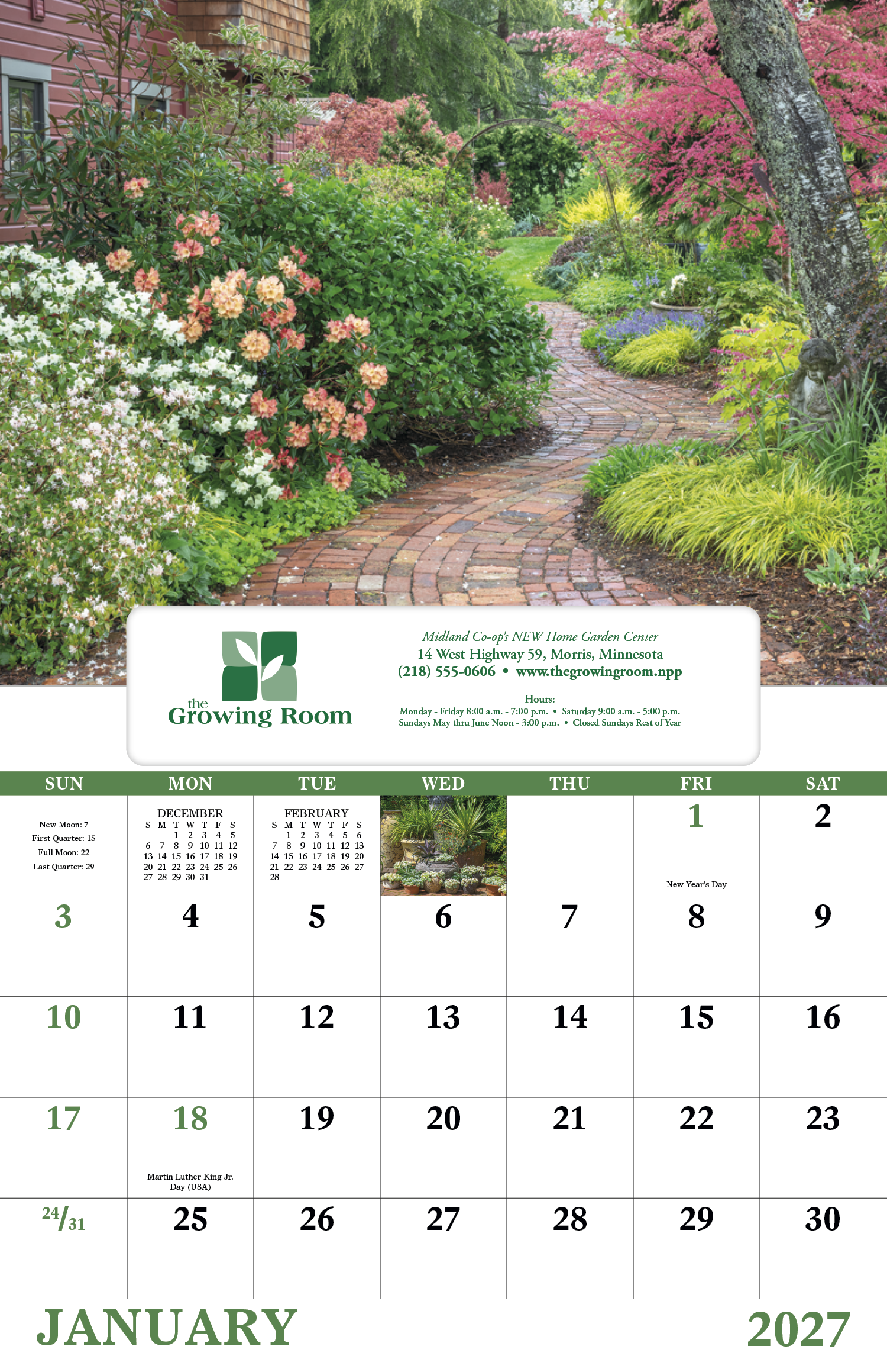 Good Value™ Garden Walk - Window Calendar 27
