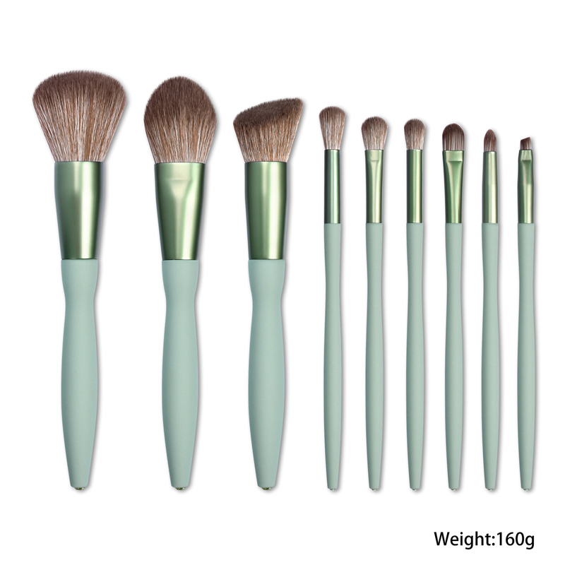 9pcs Diamond Blending Blush Concealer Eye Shadow Makeup Brush Set w/Magnetic buckle PU Bag 5