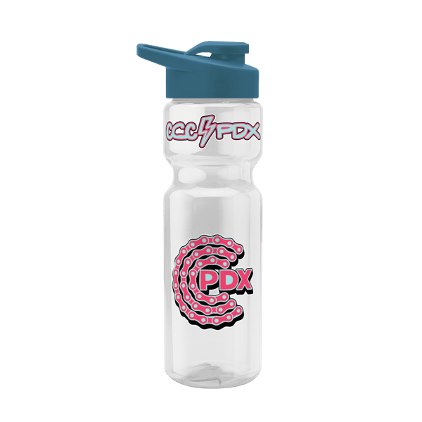 Blazer 28oz Transparent Bike Bottle w/Drink-thru Lid 829