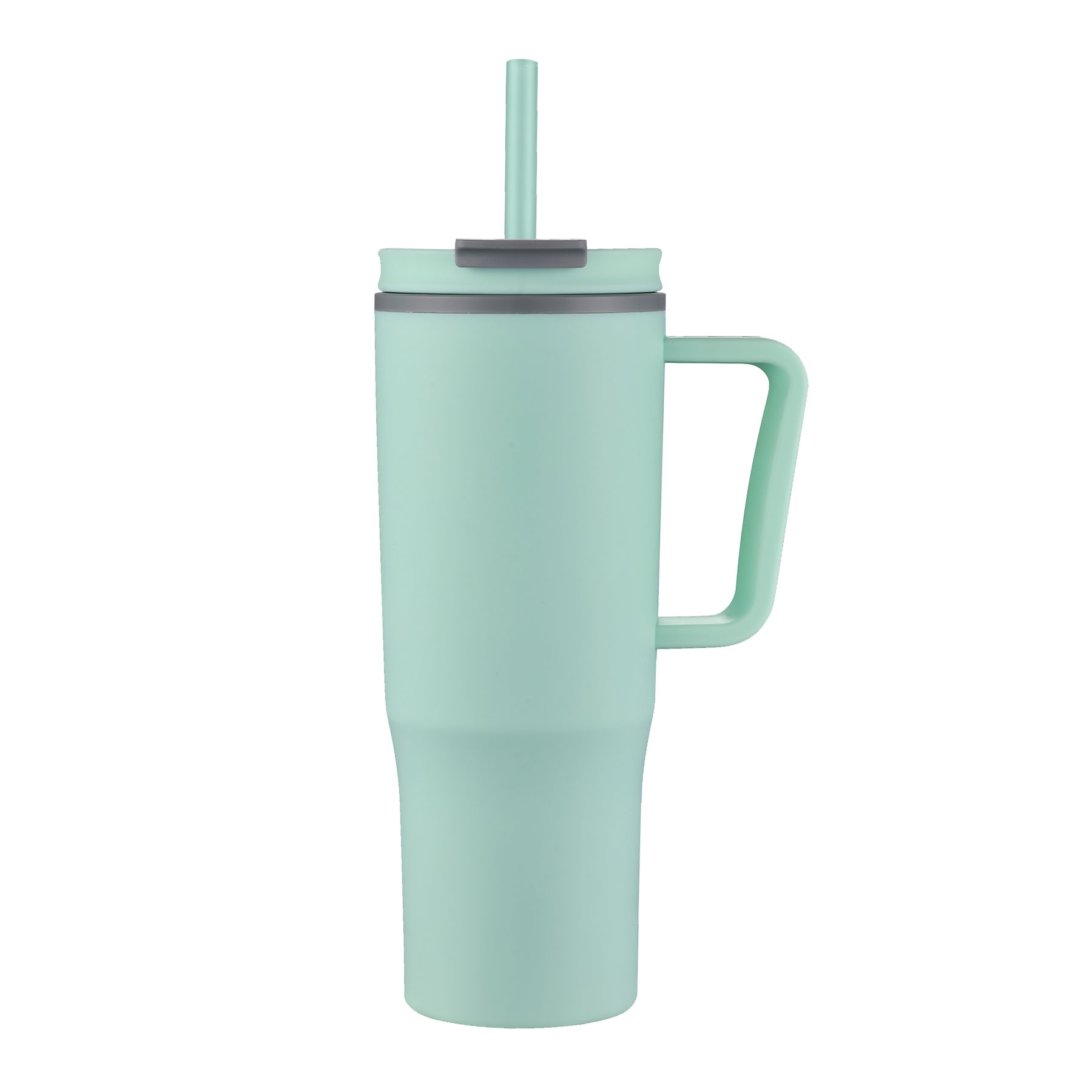 30 oz. Plasitc Handle Mug with Twist Closure Straw Lid 8