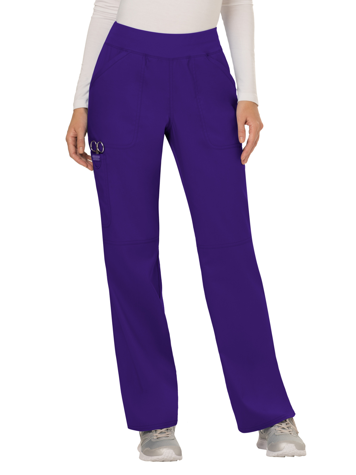 Cherokee - Workwear Revolution - Women's 4-Pocket Mid Rise Straight Leg Pull-on Pant 69