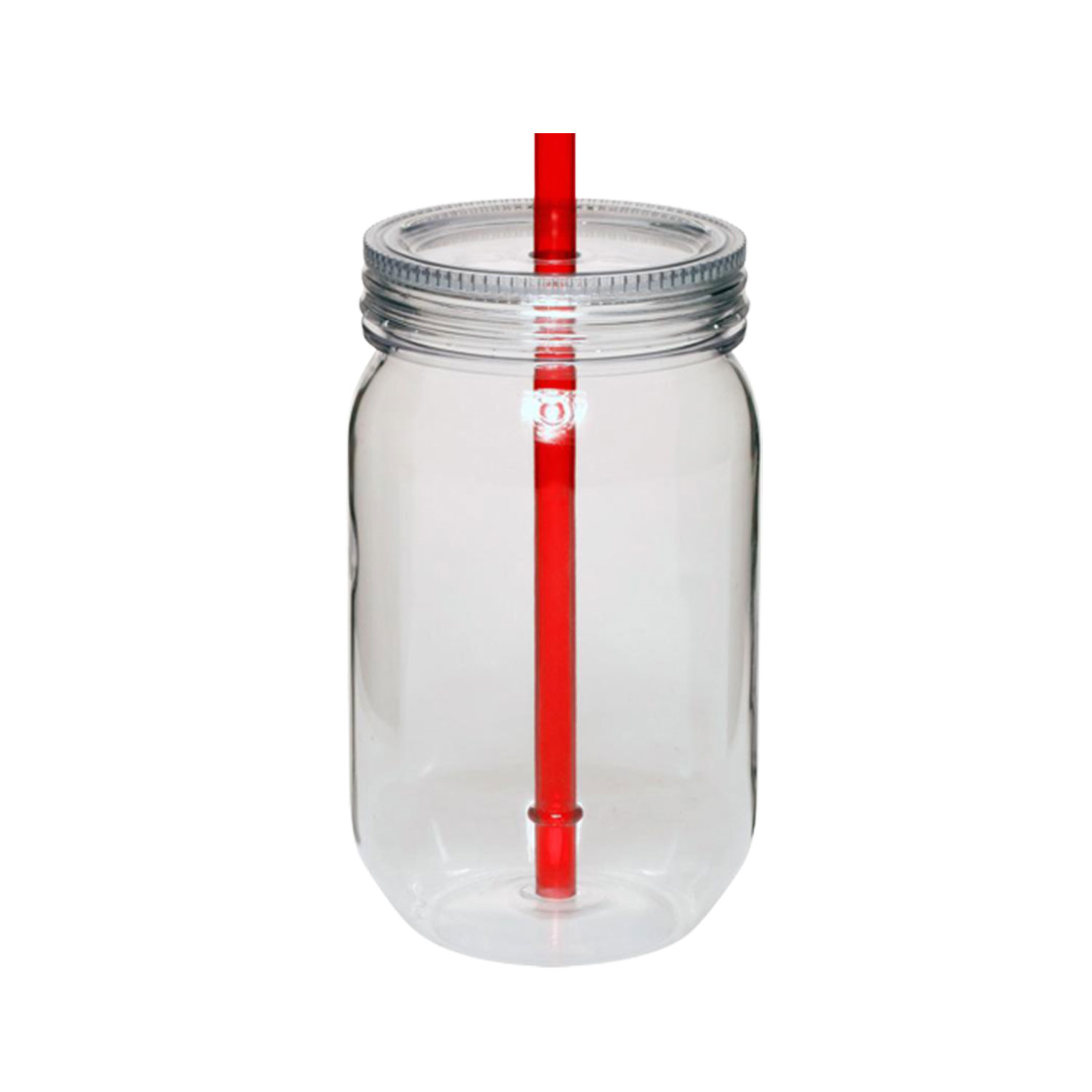 Plastic Mason Jar with Straw, 24 oz. 7