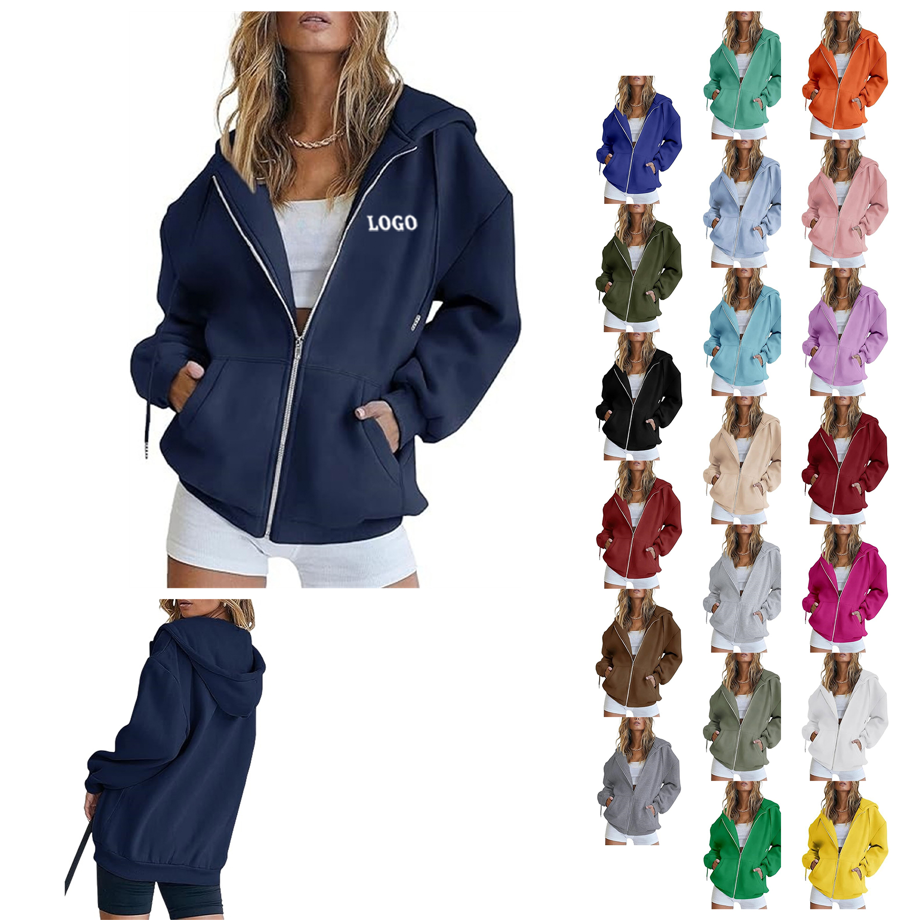 Women's Hoodies Casual Long Sleeve Track Jacket 20