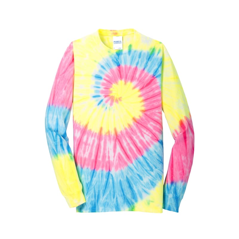 Port & Company Tie-Dye Long Sleeve Tee. 4