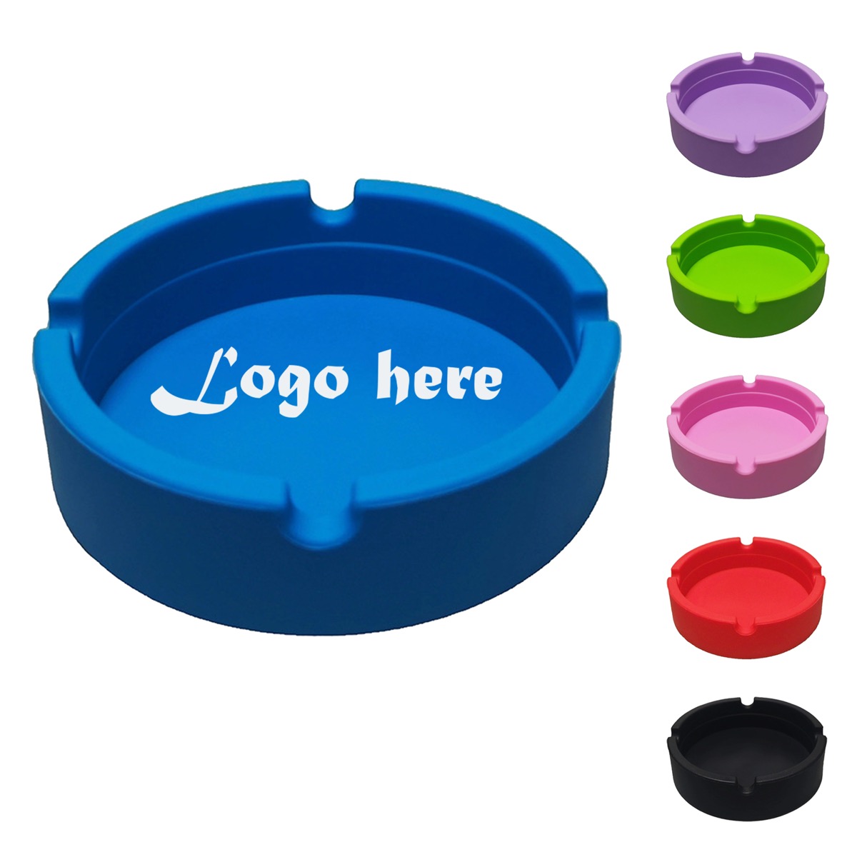Silicone Round Heat-Resistant Ashtray 6