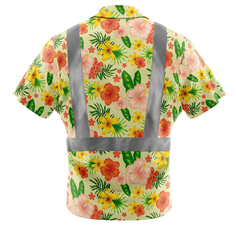 Sublimation Full-Button Poly Shirt w/ Reflective Tape - Men, Women, Kids 6