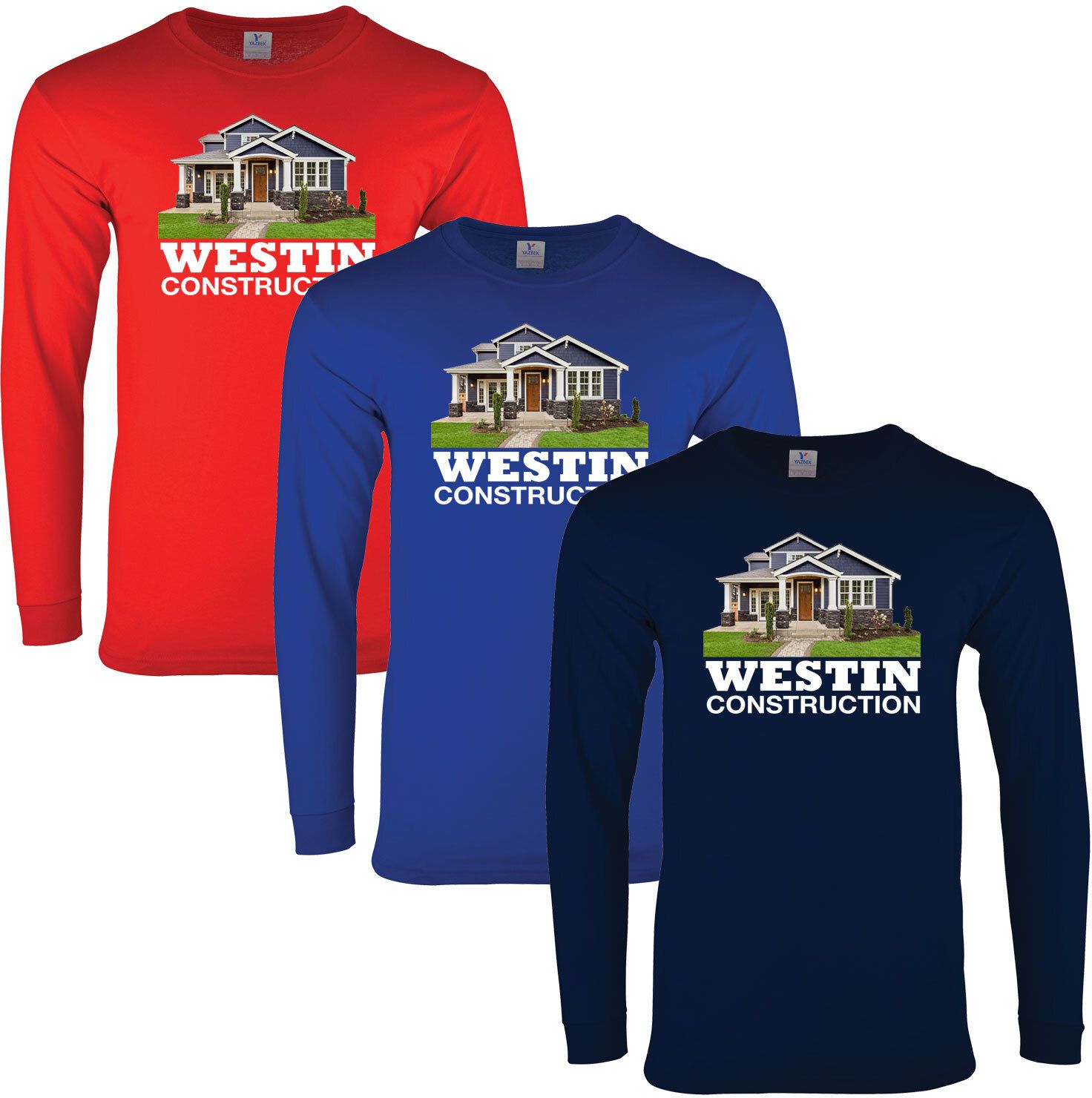 FULL COLOR MENS LONG SLEEVE 100% COTTON T-SHIRT 9