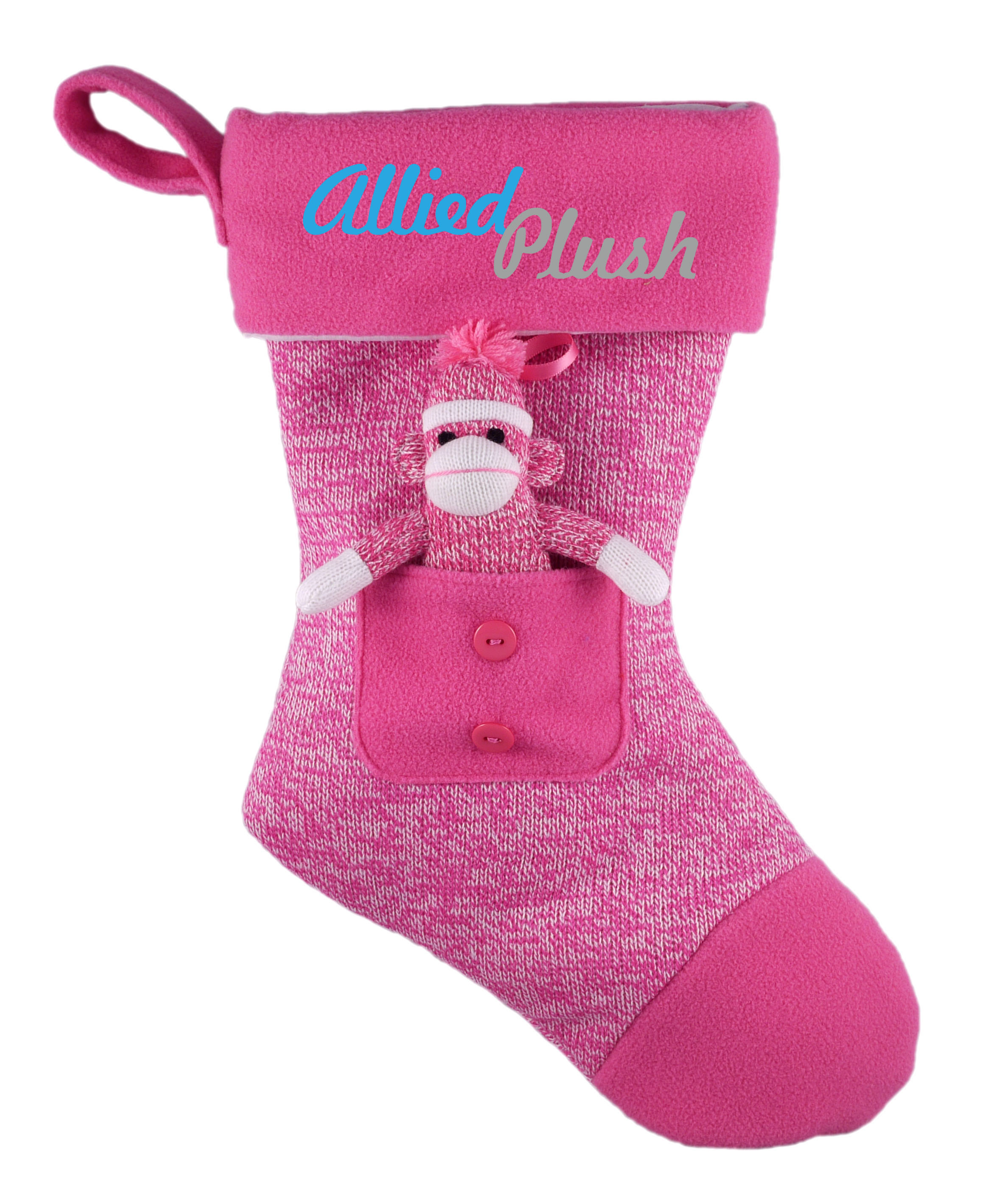 Pink Sock Monkey Stocking 3