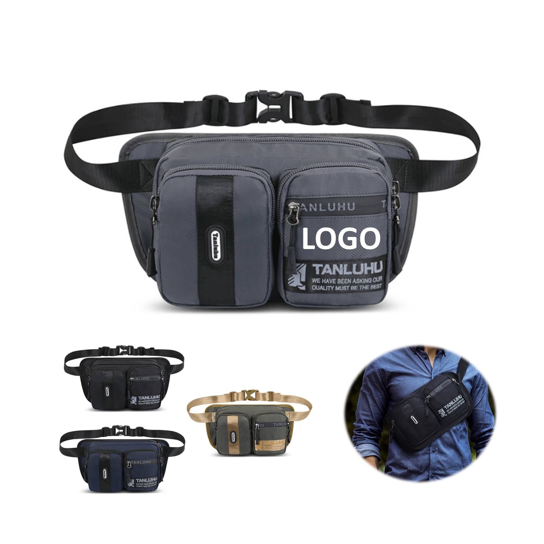 Men's Travel Large Capacity Leisure Waist Bags 2