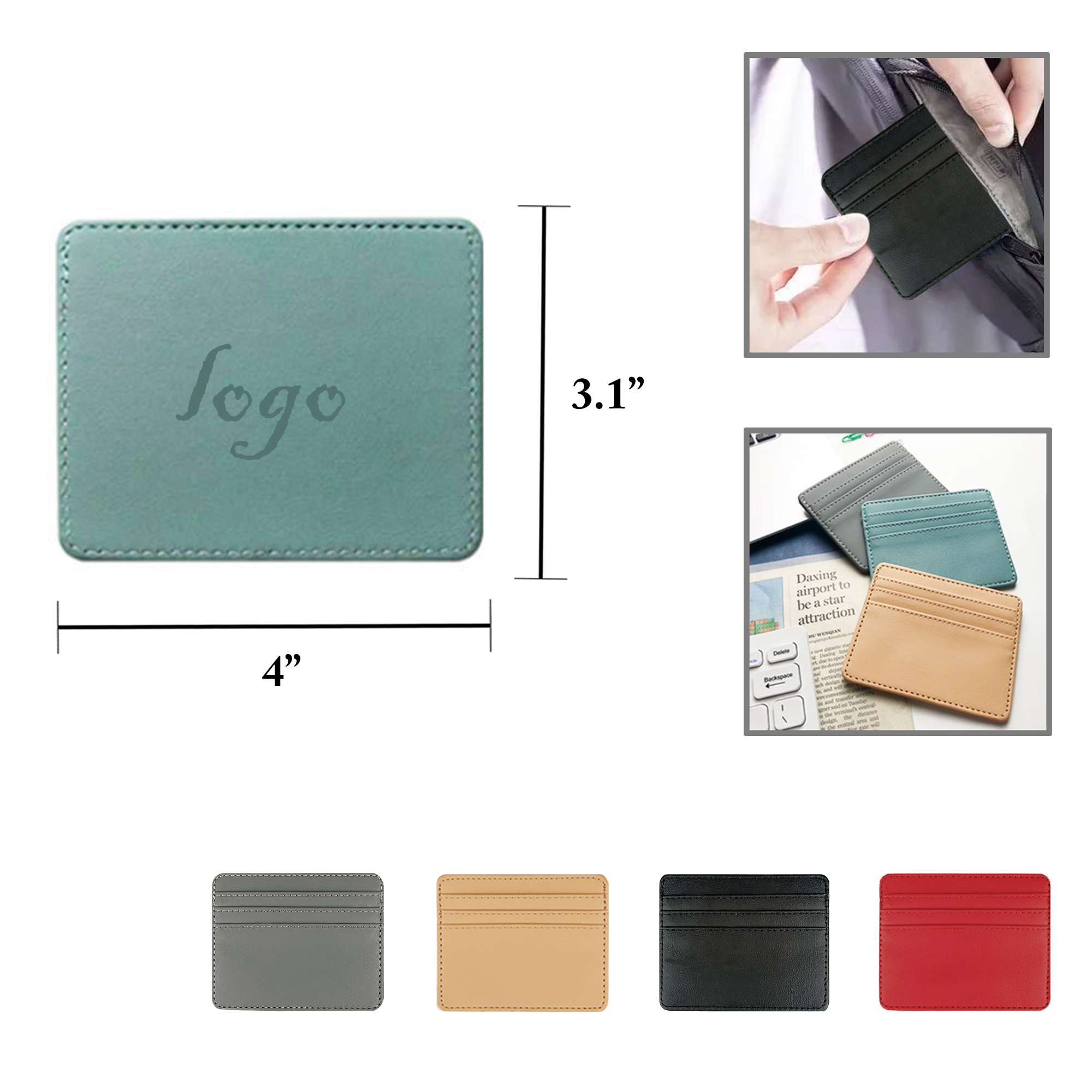 MOQ50 PU Leather Wallet With Multiple Card Slots 3