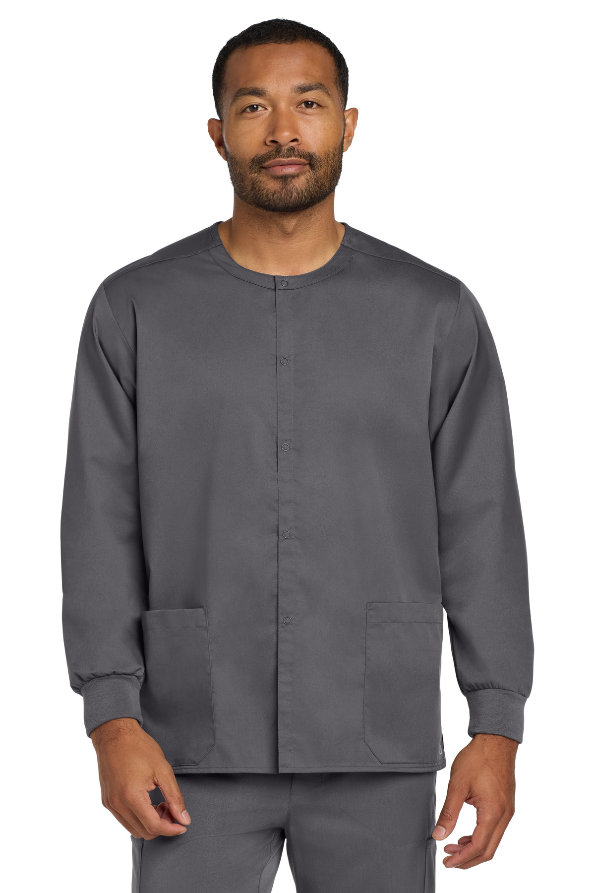 Wink® Unisex WorkFlex Snap-Front Scrub Jacket 16