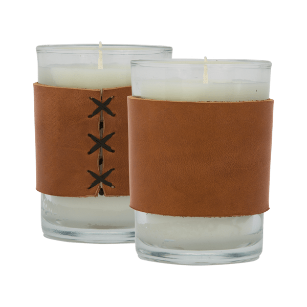 Harper 8 oz. Leather Wrapped Candle 81
