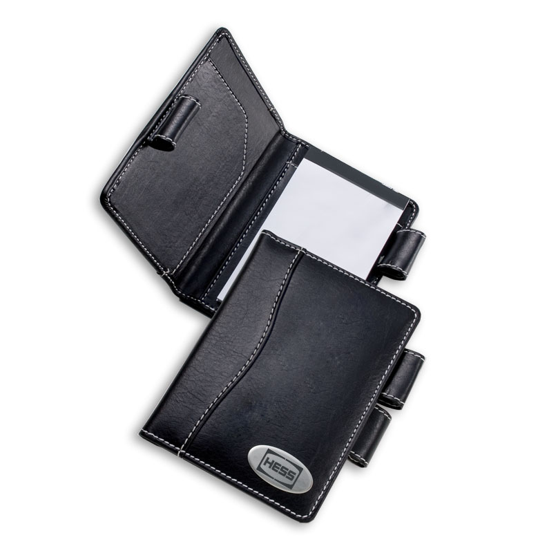 *CLOSEOUT* Insignia Black Leatherette Note Pad 1