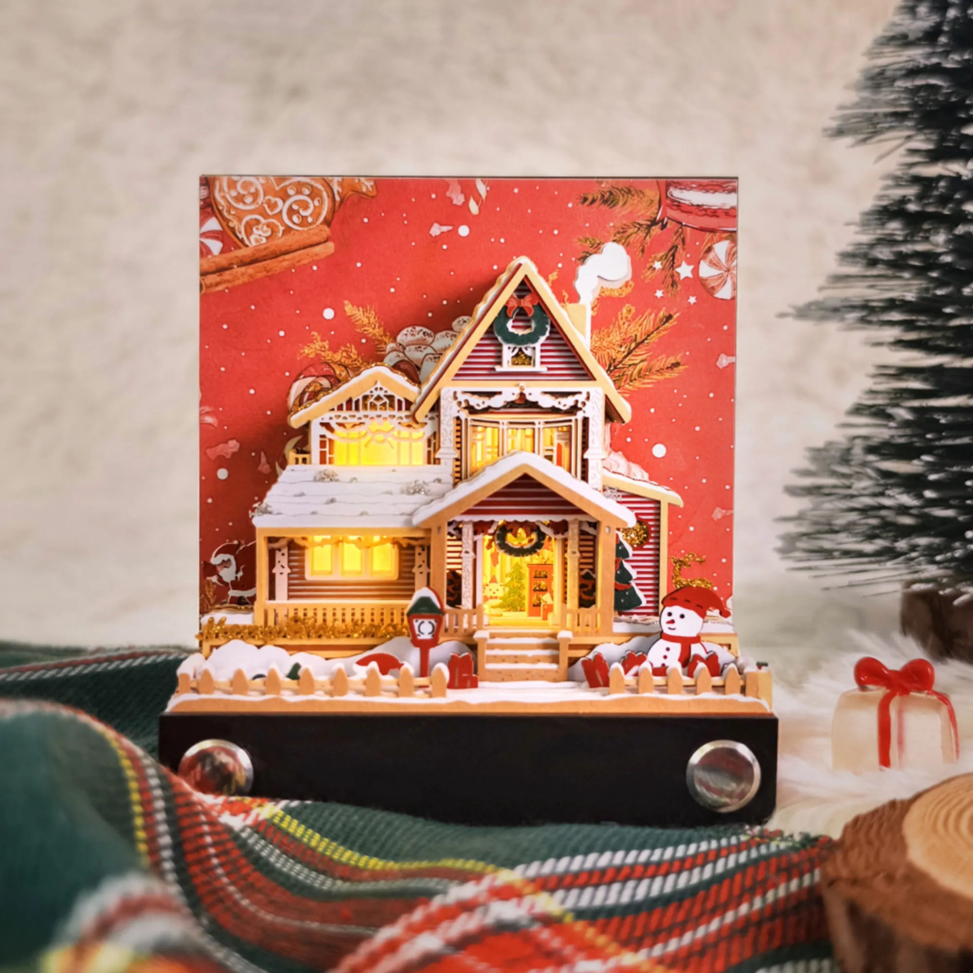 Panoramic 3D Paper Cut Desk Calendar With Tearable Notes 7