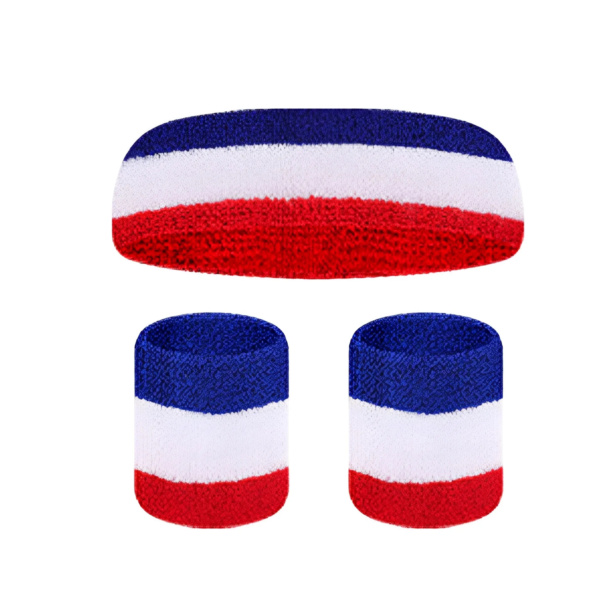 Cotton Towel Rainbow Sweat Headband & Wristband Set 4