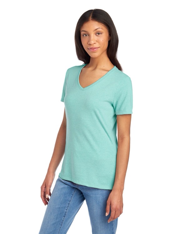 JERZEES Premium Blend Combed Ring-Spun Ladies' V-Neck T-Shirt 12