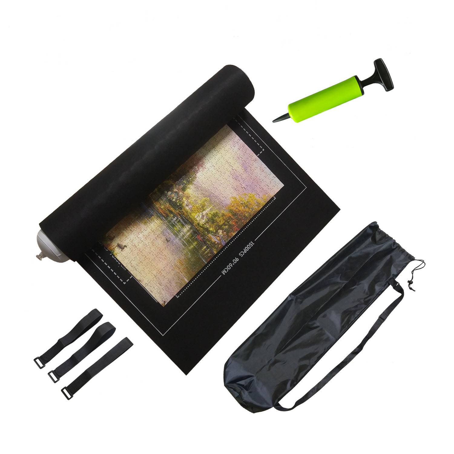 No-Crease Roll-Up Puzzle Mat with Storage Bag 5