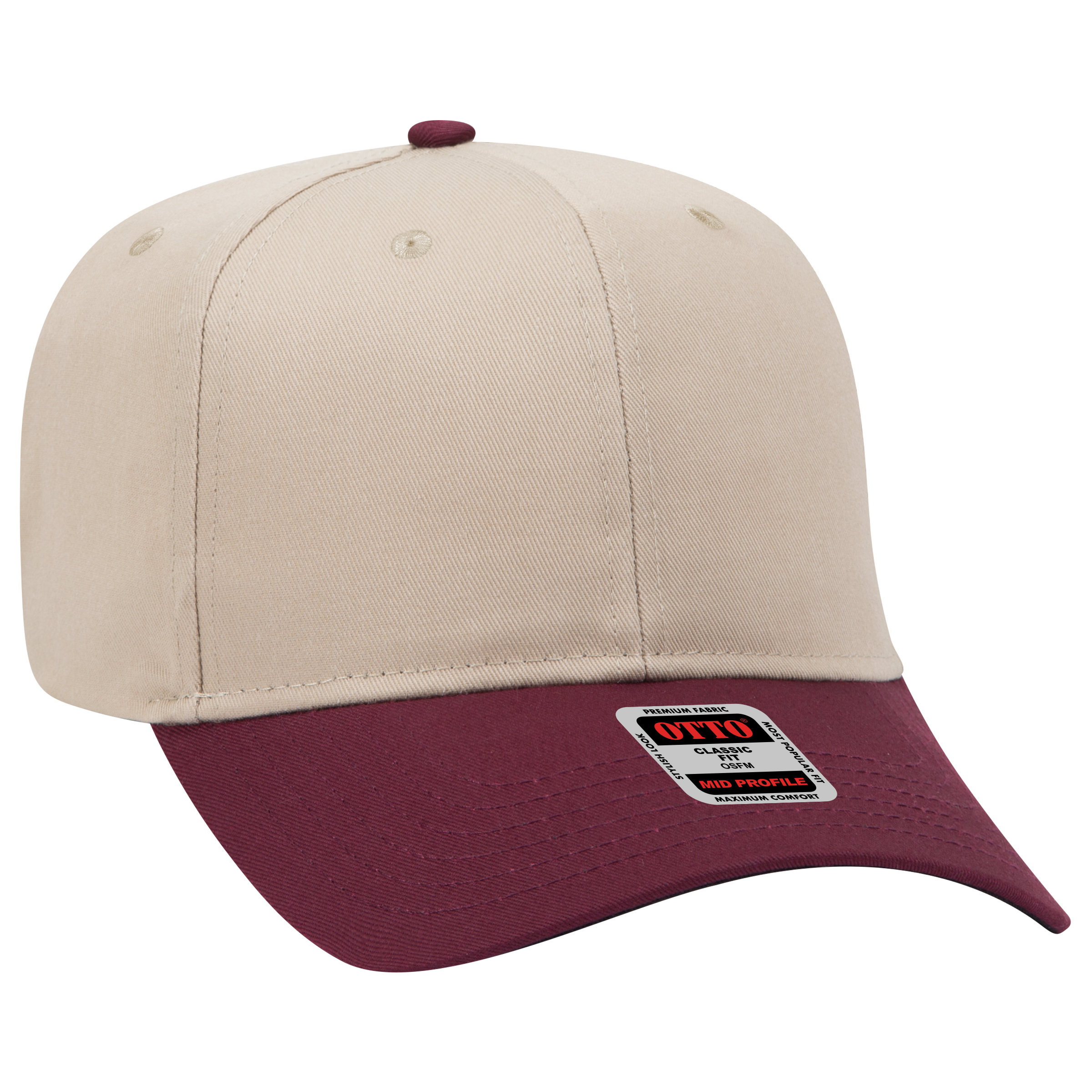 OTTO CAP® 6 Panel Mid Profile Baseball Cap 48