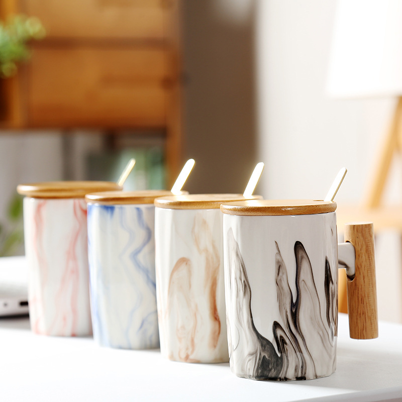 11oz Wood Handle Ceramic Mug For Custom Printing 4