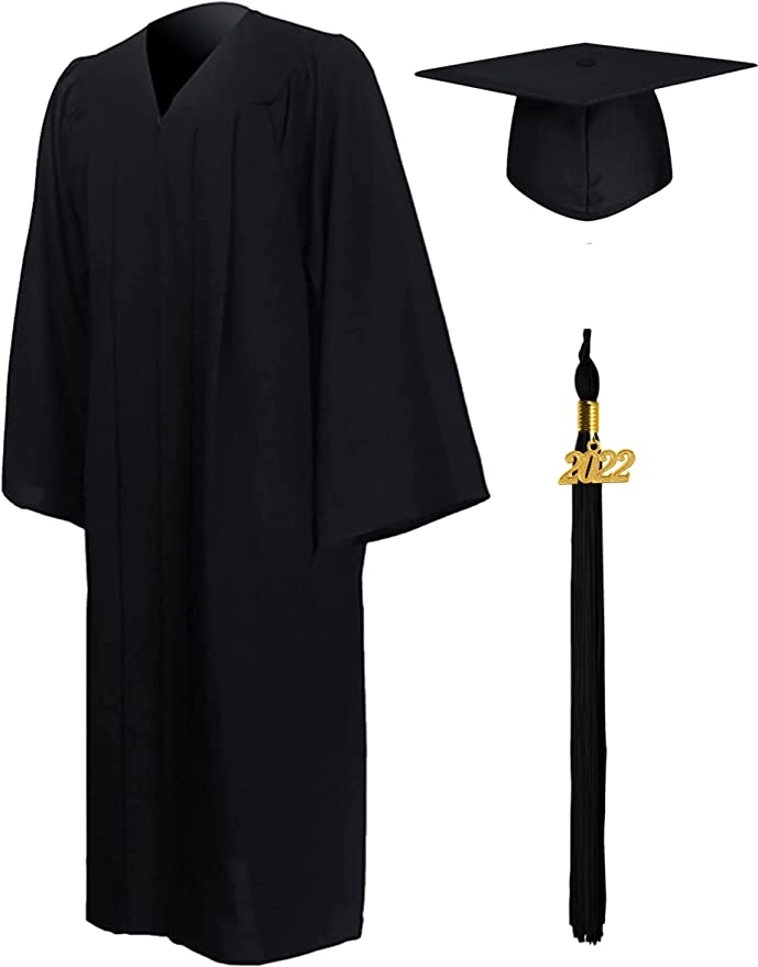GradSeason Matte Graduation Gown Cap Tassel Set 2025 24