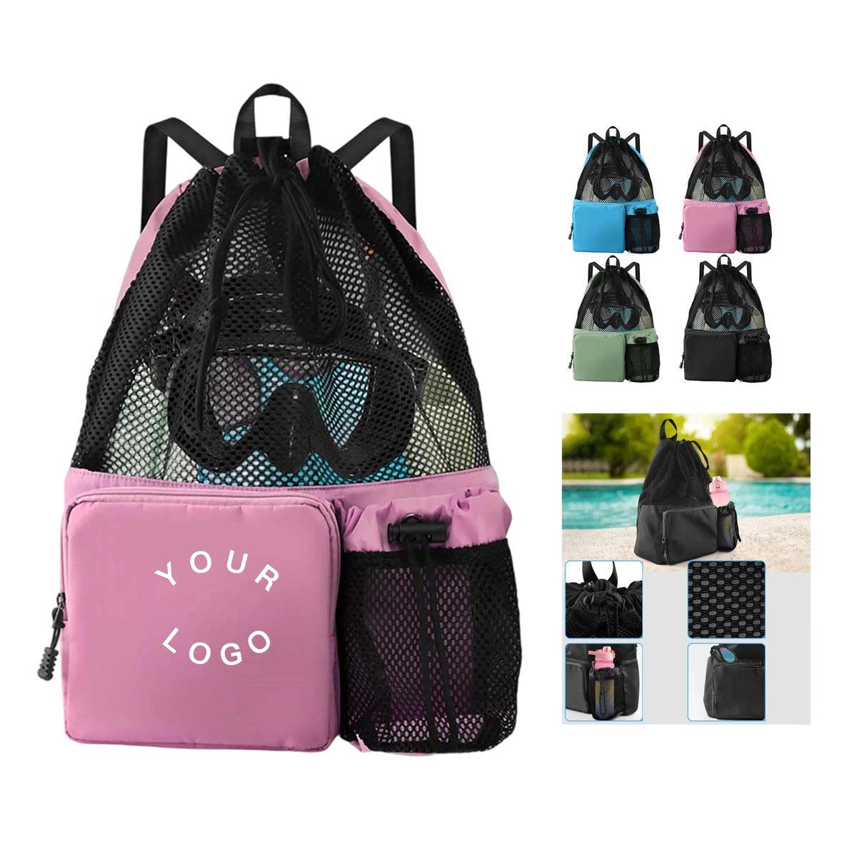 Durable Drawstring Gym Backpack with Straps 5
