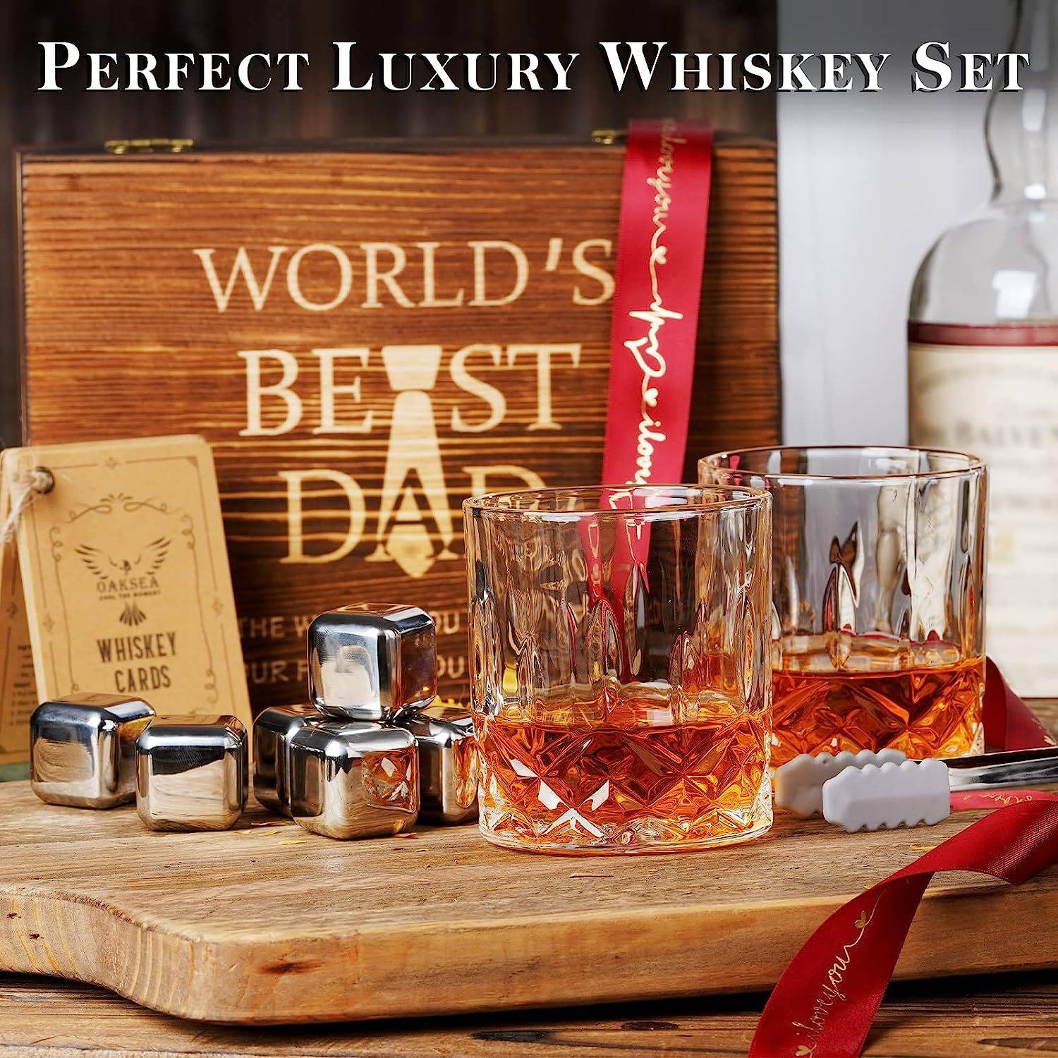 Whiskey Ice Cubes Wine Drinking Glass in Box set 6