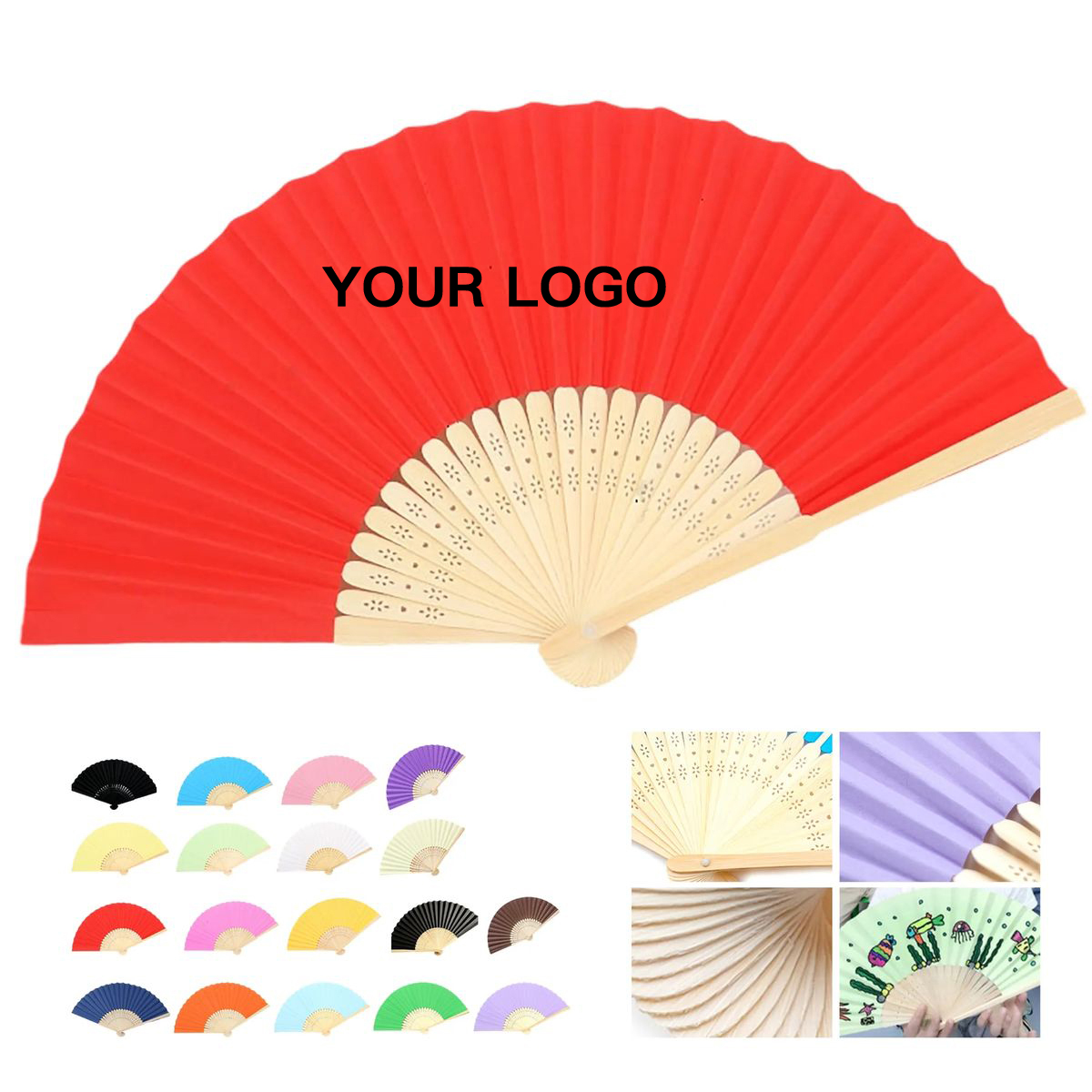 Traditional Paper Fan for Outdoor Use 3