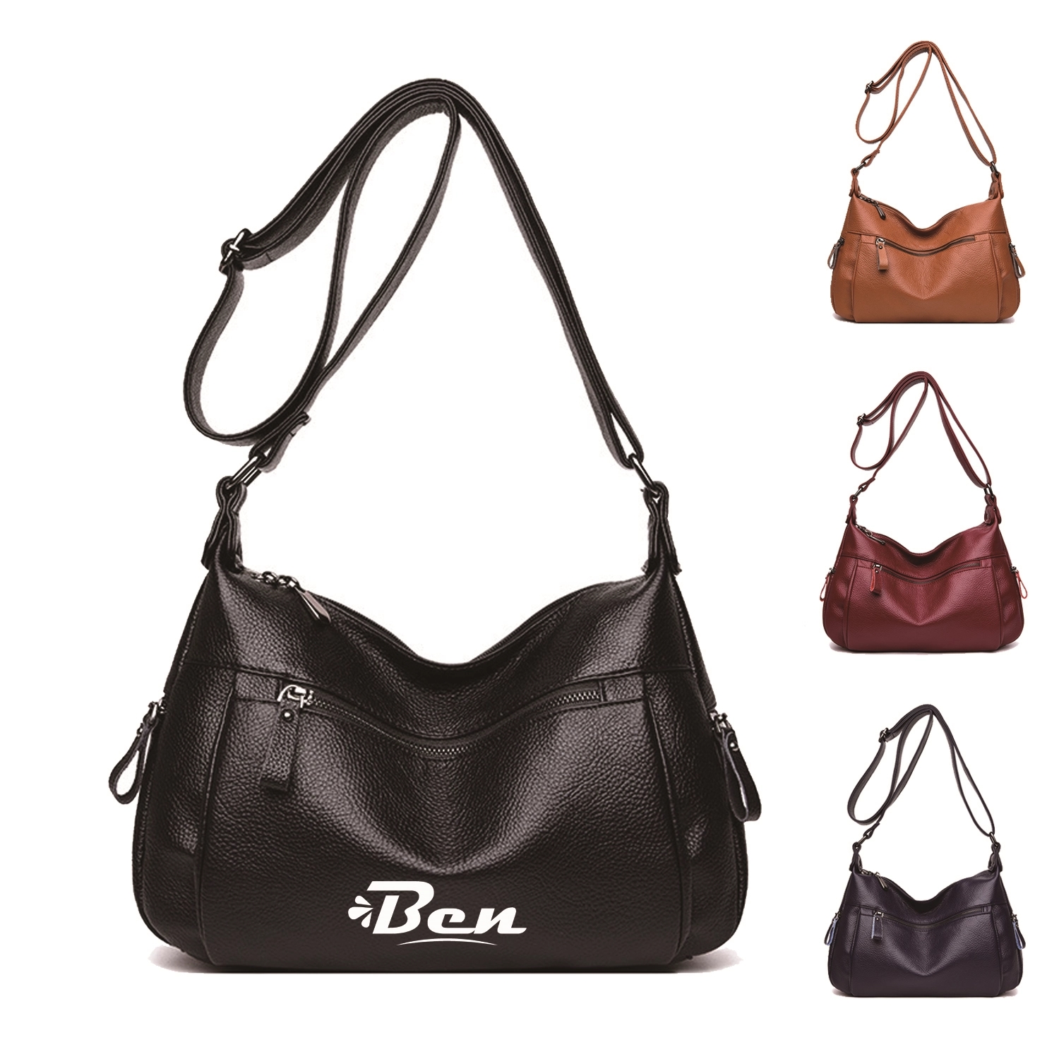 Soft Leather Hobo Shoulder Bag Ladies Crossbody Tote Purses 2