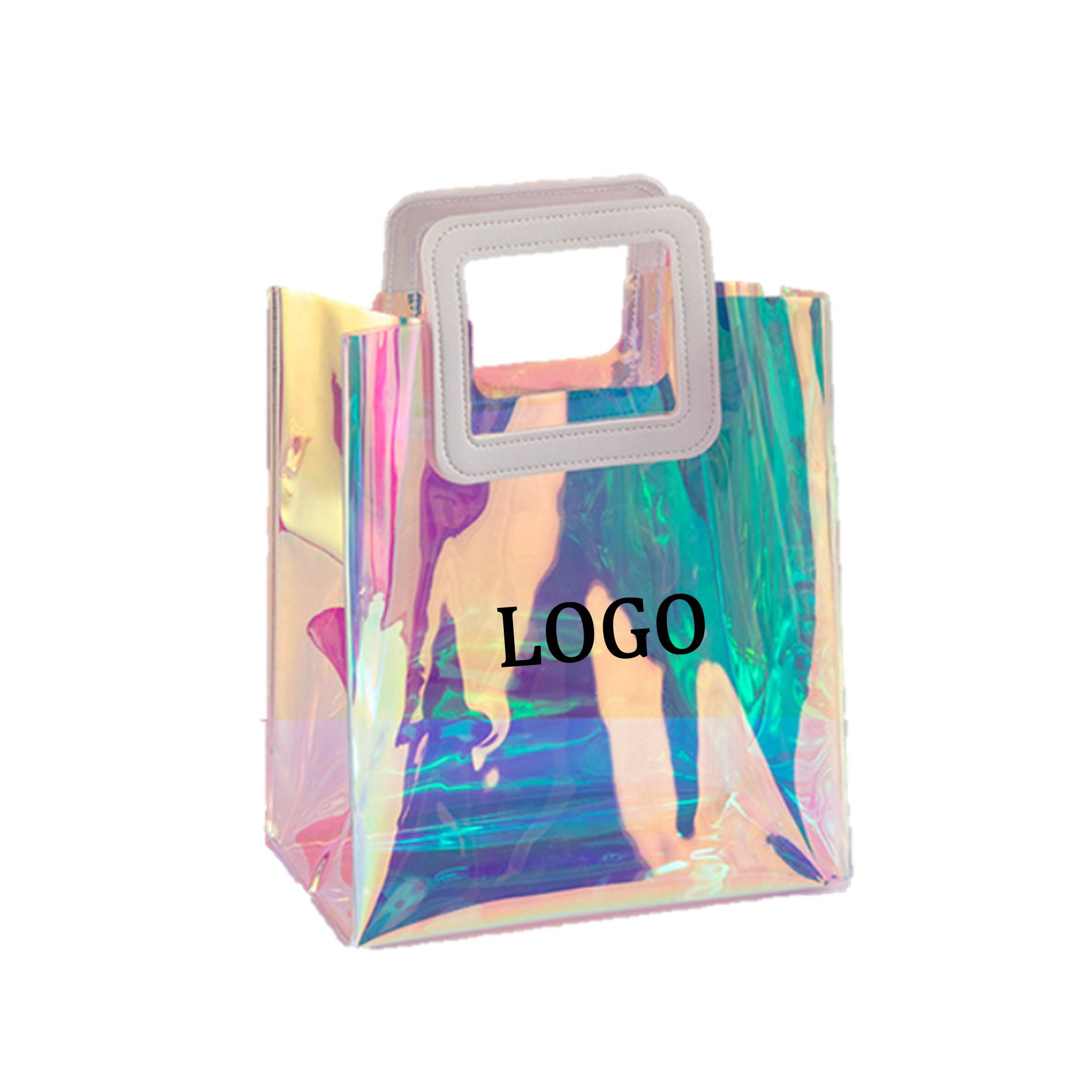 Clear Iridescent Reusable Gift Bag 1