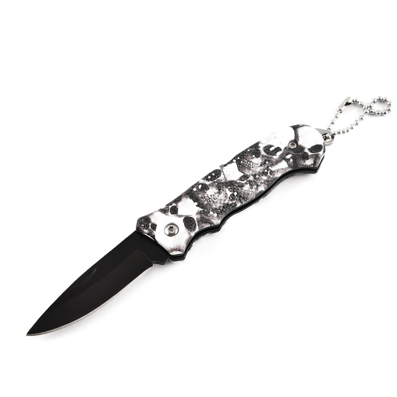 Stainless Steel Folding Pocket Knife with Key Chain 4